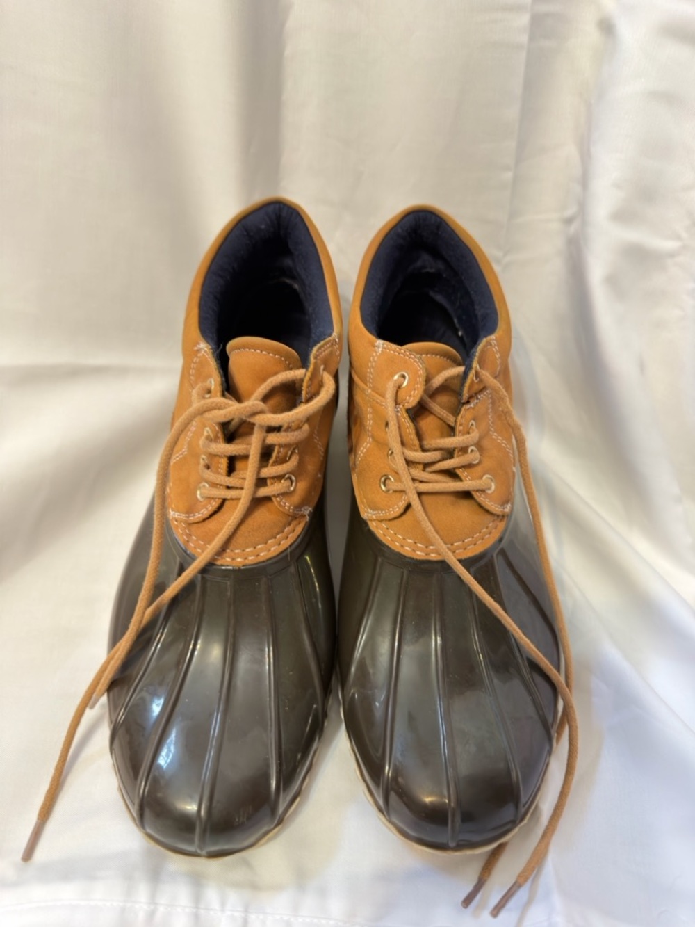 Tommy Hilfiger Brown and Tan Duck Rain Boots